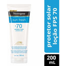 Protetor Solar Neutrogena Sun Fresh Corporal FPS70 200ml