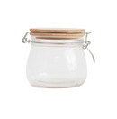 Pote de Vidro Mozcada Tampa De Bambu 450ml