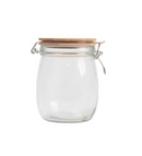 Pote de Vidro Mozcada Tampa De Bambu 700ml