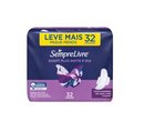 Absorvente Sempre Livre Noturno Cobertura Seca com Abas 32 Unidades