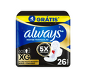 Absorvente Always Noturno Tamanho XG Cobertura Seca Com Aba 32 Unidades
