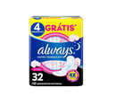 Absorvente Always Noturno Cobertura Suave G Com Abas 32 Unidades