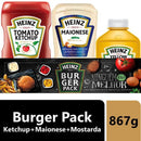 Pack para Hambúrgueres HEINZ - Ketchup 397g + Maionese 215g + Mostarda 255g